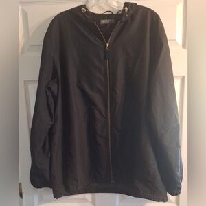 Lyle & Scott Zip Through Hooded Jet Black Softshell Jacket